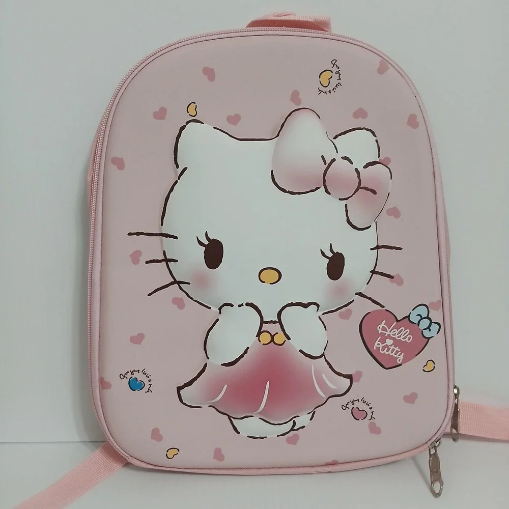 Pink‎ 3D Hello Kitty Backpack Kids School Bag Cute Character Design New